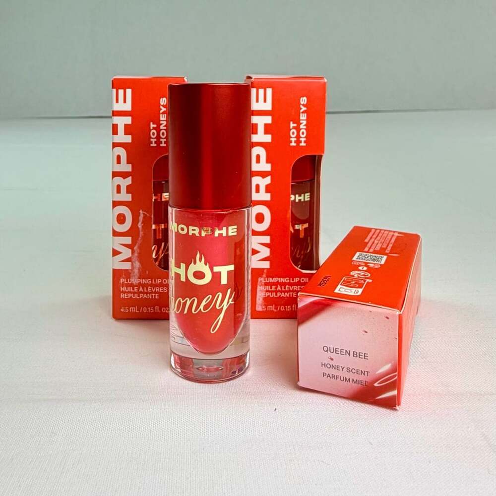 Morphe Hot Honeys Plumping Lip Oil Queen Bee Size 4.5 mL each 3-Piece Set